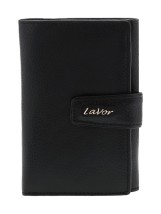 Lavor 1-6038 Μεγάλο Δερμάτινο Γυναικείο Πορτοφόλι με RFID Μαύρο