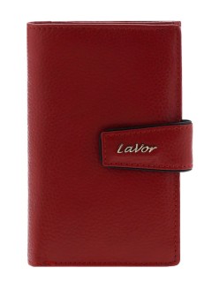 Lavor 1-6038 Μεγάλο Δερμάτινο Γυναικείο Πορτοφόλι με RFID Κόκκινο