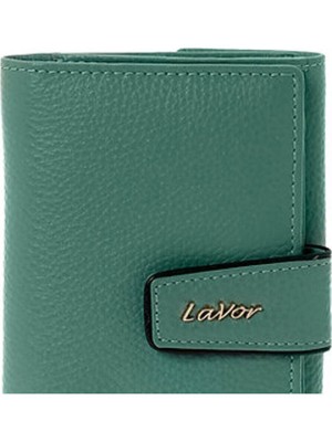 Lavor 1-6038 Μεγάλο Δερμάτινο Γυναικείο Πορτοφόλι με RFID Μέντα