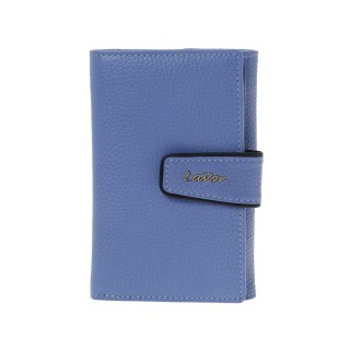 Lavor 1-6038 Μεγάλο Δερμάτινο Γυναικείο Πορτοφόλι με RFID Γαλάζιο