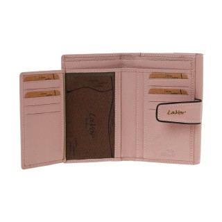 Lavor 1-6038 Μεγάλο Δερμάτινο Γυναικείο Πορτοφόλι με RFID Pink