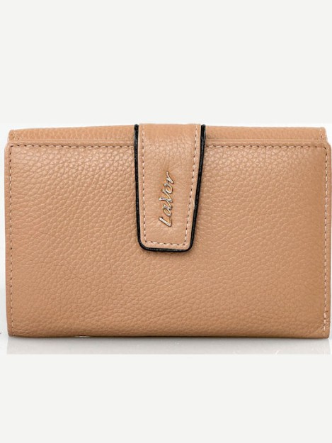 Lavor 1-6038 Μεγάλο Δερμάτινο Γυναικείο Πορτοφόλι με RFID Nude