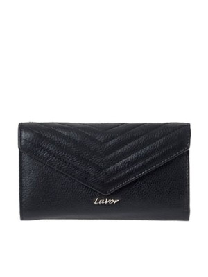 Lavor 1-6072 Μεγάλο Δερμάτινο Γυναικείο Πορτοφόλι με RFID Μαύρο