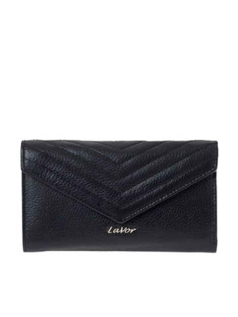 Lavor 1-6072 Μεγάλο Δερμάτινο Γυναικείο Πορτοφόλι με RFID Μαύρο
