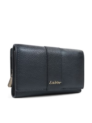 Lavor 1-6073 Δερμάτινο Γυναικείο Πορτοφόλι με RFID Μαύρο