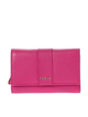 Lavor 1-6073 Δερμάτινο Γυναικείο Πορτοφόλι με RFID Ρόδι
