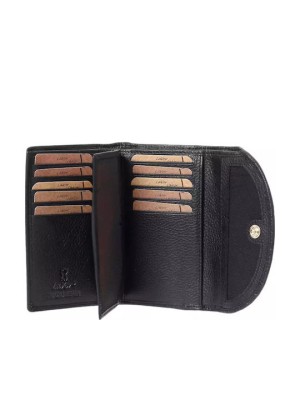 Lavor 1-6074 Μικρό Δερμάτινο Γυναικείο Πορτοφόλι με RFID Μαύρο