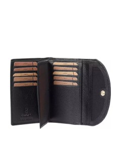 Lavor 1-6074 Μικρό Δερμάτινο Γυναικείο Πορτοφόλι με RFID Μαύρο