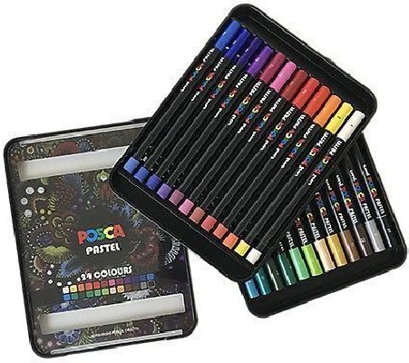 Posca Κηρομπογιές Pastels Bright & Intense Colors 24 Pcs 402022