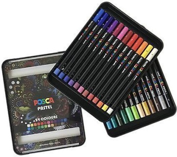 Posca Κηρομπογιές Pastels Bright & Intense Colors 24 Pcs 402022