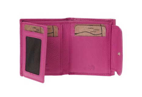 Lavor 1-6024 Μικρό Δερμάτινο Γυναικείο Πορτοφόλι Ρόδι