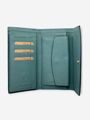 Lavor 1-6039 Μεγάλο Δερμάτινο Γυναικείο Πορτοφόλι με RFID Γαλάζιο