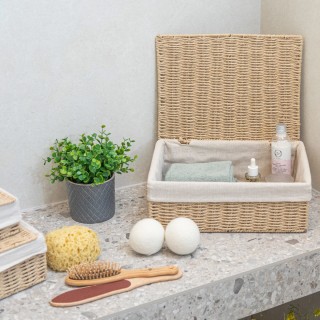 ESTIA ΚΟΥΤΙ ΑΠΟΘΗΚΕΥΣΗΣ & ΟΡΓΑΝΩΣΗΣ BOTANICA 36x27x13cm ΜΕ ΕΣΩΤΕΡΙΚΗ ΕΠΕΝΔΥΣΗ & ΚΑΠΑΚΙ