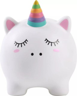 I-Total Παιδικός Κουμπαράς Πλαστικός Λευκός 18x15x16cm XL2498