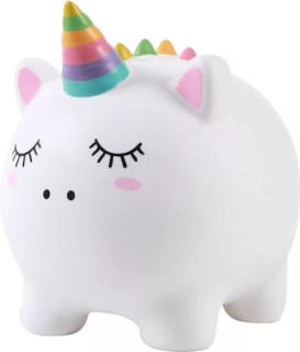 I-Total Παιδικός Κουμπαράς Πλαστικός Λευκός 18x15x16cm XL2498