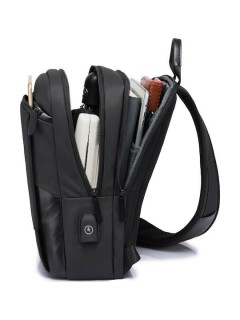 Bange 77112 Ανδρική Τσάντα Στήθους σε Μαύρο χρώμα