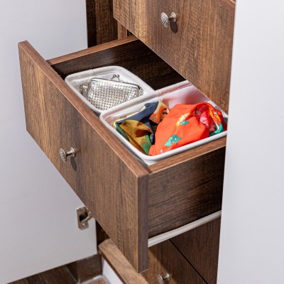 ESTIA ΚΟΥΤΙ ΑΠΟΘΗΚΕΥΣΗΣ & ΟΡΓΑΝΩΣΗΣ IVORY 13.5x12.5x10.5cm ME ΧΕΡΟΥΛΙΑ