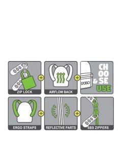 Polo Original Scarf Σχολική Τσάντα Πλάτης Γυμνασίου - Λυκείου Πράσινη/Ροζ 9-01-135-6839