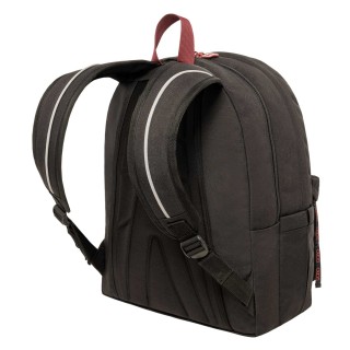 Polo Original Double Scarf Σχολική Τσάντα Πλάτης Γυμνασίου - Λυκείου Μαύρη/Κόκκινη 9-01-235-2033