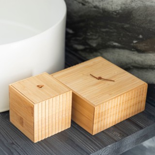 ESTIA ΚΟΥΤΙ ΑΠΟΘΗΚΕΥΣΗΣ ΚΑΙ ΟΡΓΑΝΩΣΗΣ BAMBOO ESSENTIALS 9x9x8cm
