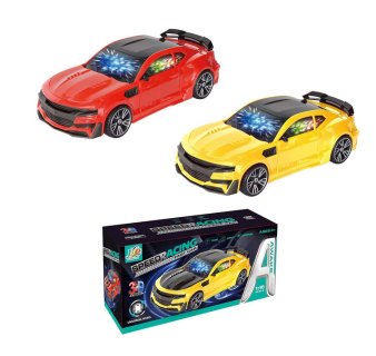 Αυτοκίνητο Coupe Μπαταρίας με φως Κίτρινο 3d 24x11x7cm