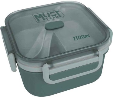 Must Team Πλαστικό Παιδικό Σετ Φαγητού 1.1lt Πράσινο 16.6 x 16.6 x 8.8...