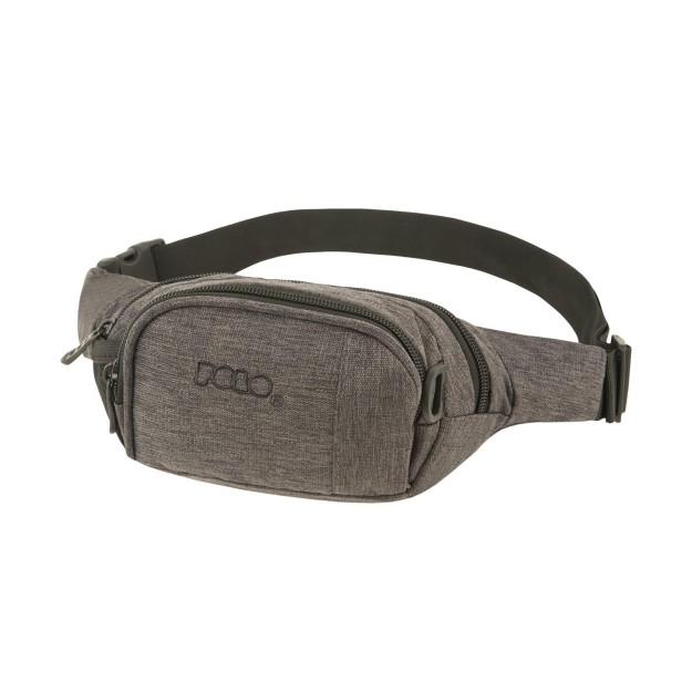 Polo Simple Ανδρικό Τσαντάκι Μέσης Γκρι 9-08-098-2100