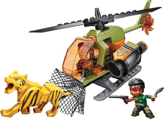 Qman Τουβλάκια Ελικόπτερο Ζούγκλας για 6+ Ετών 106τμχ