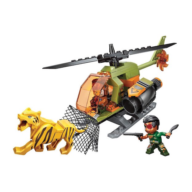 Qman Τουβλάκια Ελικόπτερο Ζούγκλας για 6+ Ετών 106τμχ