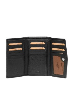 Lavor 1-6019 Μεγάλο Δερμάτινο Γυναικείο Πορτοφόλι με RFID Μαύρο