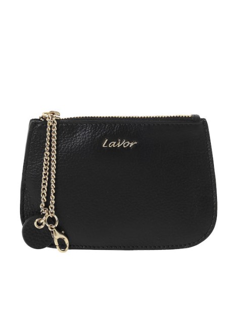 Lavor 1-6069 Μικρό Δερμάτινο Γυναικείο Πορτοφόλι Καρτών με RFID Μαύρο