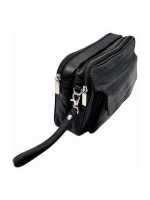 Lavor 1-40 Δερμάτινη Ανδρική Τσάντα Χειρός Μαύρη