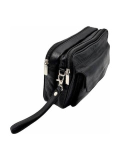 Lavor 1-40 Δερμάτινη Ανδρική Τσάντα Χειρός Μαύρη