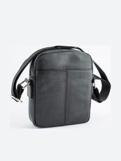 Lavor 1-12 Δερμάτινη Ανδρική Τσάντα Ώμου / Χιαστί Μαύρη