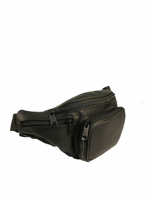 Lavor 1-7121 Ανδρικό Δερμάτινο Τσαντάκι Μέσης Μαύρο