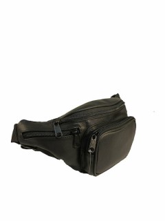 Lavor 1-7121 Ανδρικό Δερμάτινο Τσαντάκι Μέσης Μαύρο