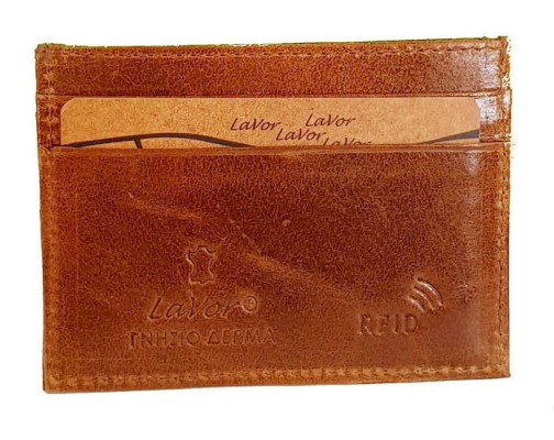 LaVor 1-3310 Ανδρικό Δερμάτινο Πορτοφόλι με RFID Κονιάκ