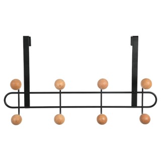 ΚΡΕΜΑΣΤΡΑ ΠΟΡΤΑΣ ΜΕΤΑΛΛΙΚΗ 41X7.5X23cm 8 ΘΕΣΕΩΝ ΜΑΥΡΗ
