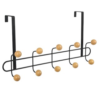 ΚΡΕΜΑΣΤΡΑ ΠΟΡΤΑΣ ΜΕΤΑΛΛΙΚΗ 52x7.5x23cm 10 ΘΕΣΕΩΝ ΜΑΥΡΗ