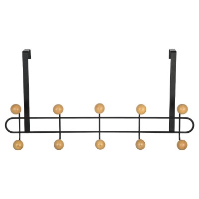 ΚΡΕΜΑΣΤΡΑ ΠΟΡΤΑΣ ΜΕΤΑΛΛΙΚΗ 52x7.5x23cm 10 ΘΕΣΕΩΝ ΜΑΥΡΗ