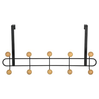 ΚΡΕΜΑΣΤΡΑ ΠΟΡΤΑΣ ΜΕΤΑΛΛΙΚΗ 52x7.5x23cm 10 ΘΕΣΕΩΝ ΜΑΥΡΗ