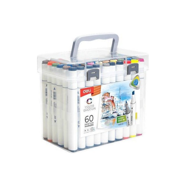 Deli Color Emotion Sketch Markers Σετ 60τμχ