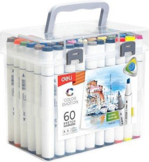 Deli Color Emotion Sketch Markers Σετ 60τμχ