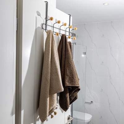 ΚΡΕΜΑΣΤΡΑ ΠΟΡΤΑΣ ΜΕΤΑΛΛΙΚΗ 52x7.5x23cm 10 ΘΕΣΕΩΝ ΜΑΥΡΗ