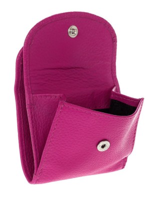 Lavor 1-7219 Μικρό Δερμάτινο Γυναικείο Πορτοφόλι Κερμάτων Φούξια