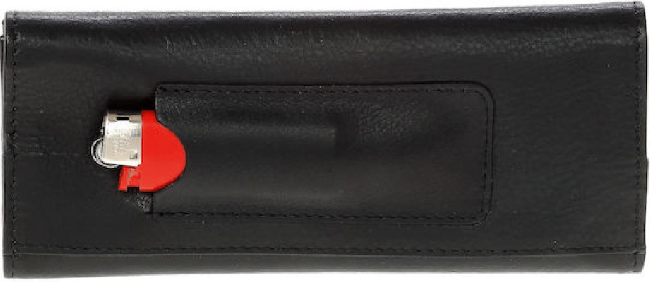 Lavor 1-30113 Δερμάτινη Καπνοθήκη Μαύρη με Μαγνητικό Κούμπωμα