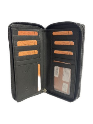 LaVor 1-3719 Γυναικείο Δερμάτινο Πορτοφόλι με RFID Μαύρο