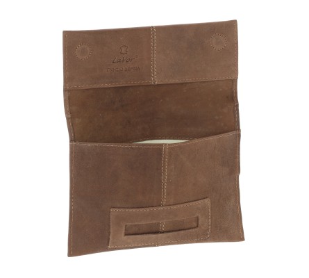 Lavor 1-30112 Δερμάτινη Καπνοθήκη Καφέ Oily με Μαγνητικό Κούμπωμα
