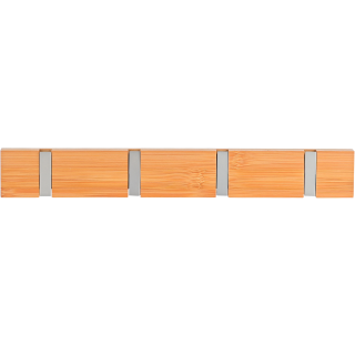 ESTIA ΚΡΕΜΑΣΤΡΑ ΤΟΙΧΟΥ ΞΥΛΙΝΗ 40x5.5x1.8cm 4 ΘΕΣΕΩΝ ΜΕ ΑΝΑΔΙΠΛΟΥΜΕΝΟΥΣ ΓΑΝΤΖΟΥΣ