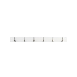 ESTIA ΚΡΕΜΑΣΤΡΑ ΤΟΙΧΟΥ ΞΥΛΙΝΗ 60x5.5x1.8cm 6 ΘΕΣΕΩΝ ΜΕ ΑΝΑΔΙΠΛΟΥΜΕΝΟΥΣ ΓΑΝΤΖΟΥΣ ΛΕΥΚΗ